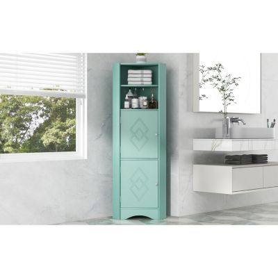 Streamdale Freestanding Bathroom Corner Cabinet with Shelves