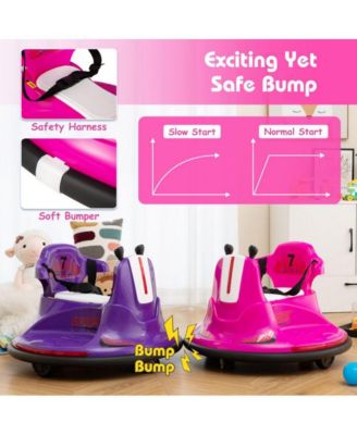 6V Bumper Car for Kids Toddlers Electric Ride On Car Vehicle with 360° Spin-Red