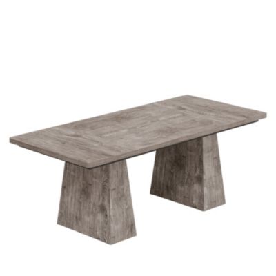 63-Inch Executive Desk, Large Office Computer Desk with Double Pedestal, Modern Simple Workstations Writing Table