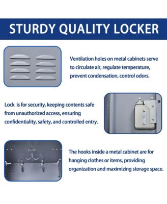 3-Door Metal Lockers for Storage