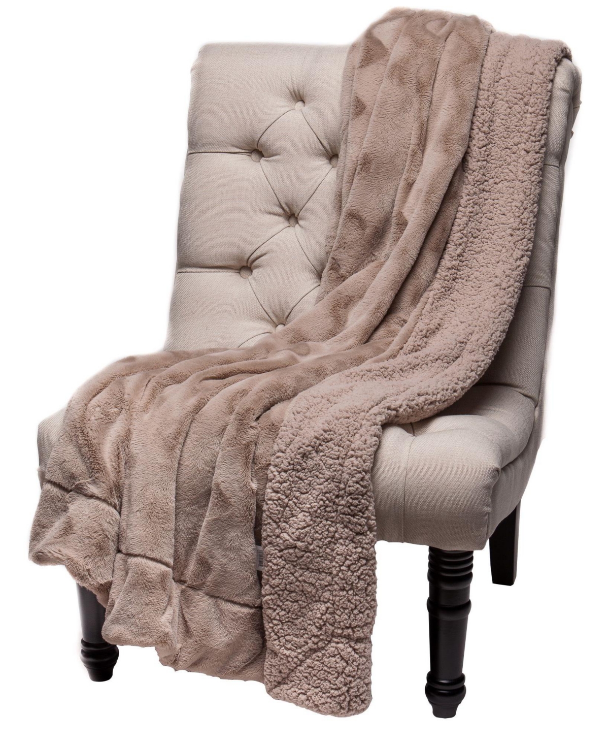 Chanasya Premium Soft Wave Faux Fur Throw Blanket - Soft, Lightweight Reversible Sherpa & Minky Blanket - 50" x 65” - Yellow