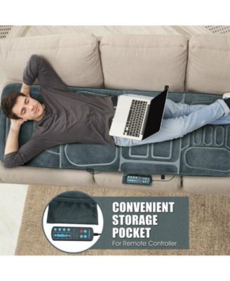 Foldable Massage Mat with Heat and 10 Vibration Motors