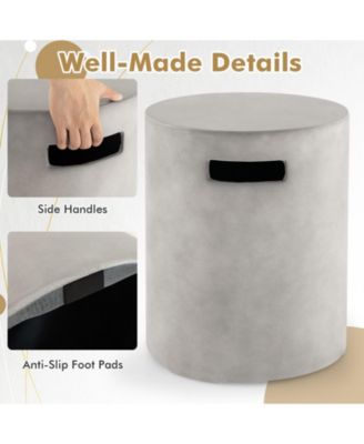 Outdoor Weather Resistant Tank Hideaway Table Fits Standard 20 LBS Propane Gas Tank for Fire Pits