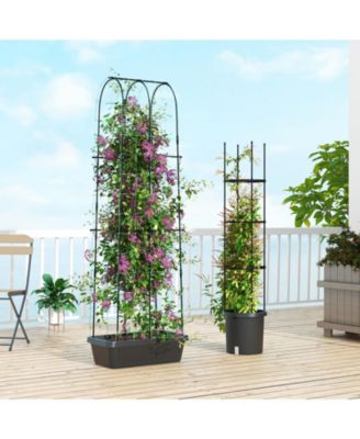 2 Pack Garden Planters with Trellis Cucumber Trellis Tomato Cage