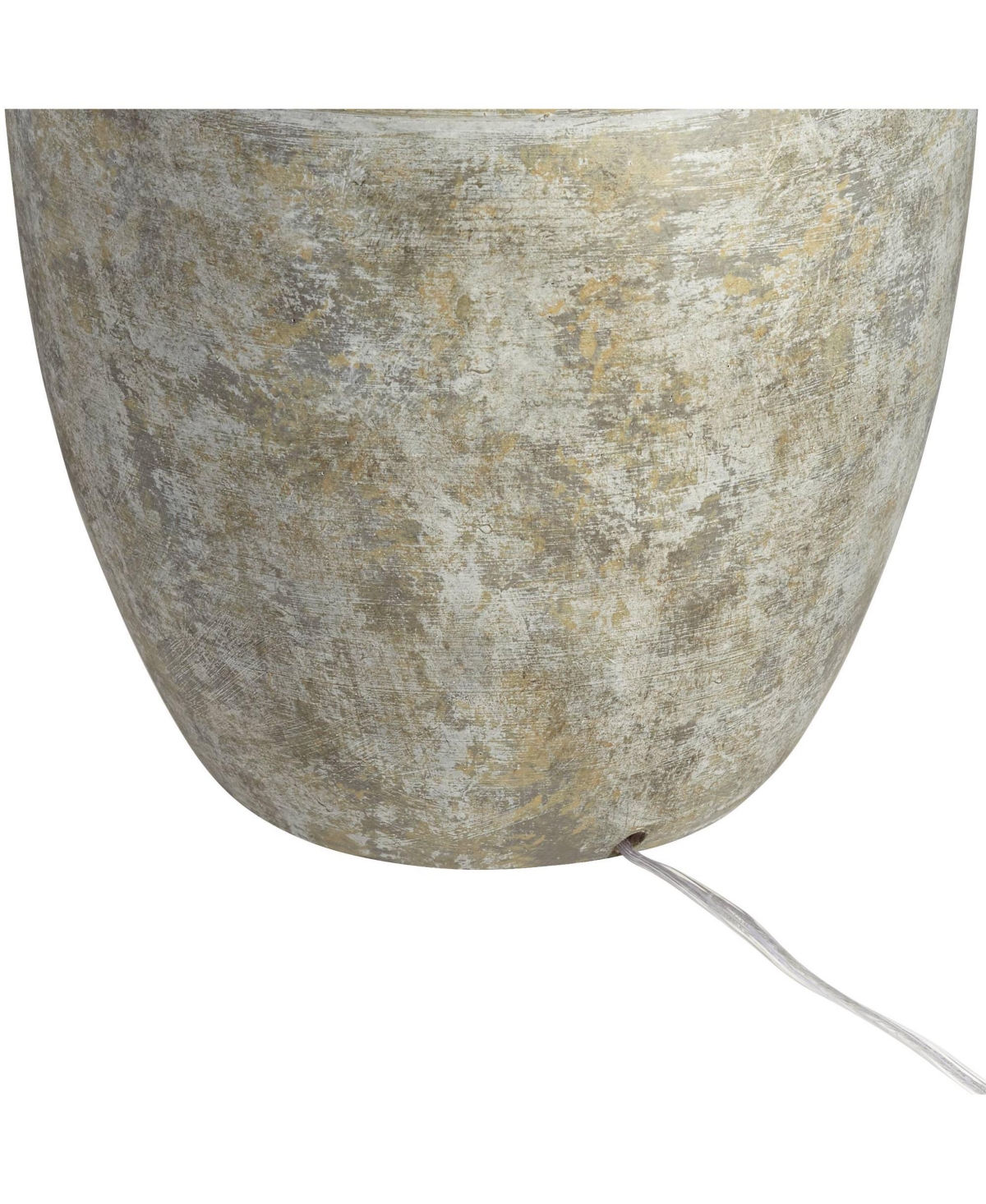 John Timberland Otero Rustic Southwestern Style Table Lamp Tall Gray Faux Mottled Stone Jug Cream Linen Drum Shade Decor for Living Room Bedroom B