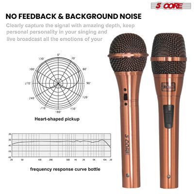 Dynamic Microphone Handheld Cardioid Pair XLR Wired Professional Couple Mic for Duet Karaoke