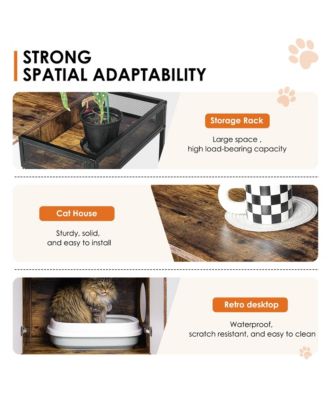 Streamdale Rustic Brown Cat Litter Cabinet