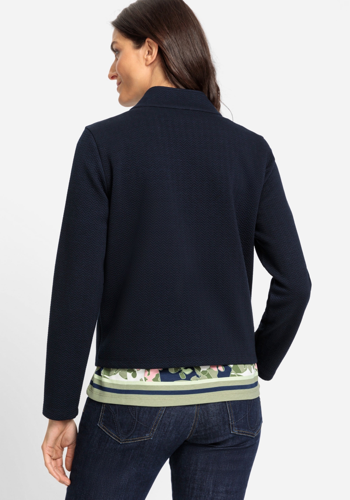 Olsen Women's Herringbone Cropped Jacket