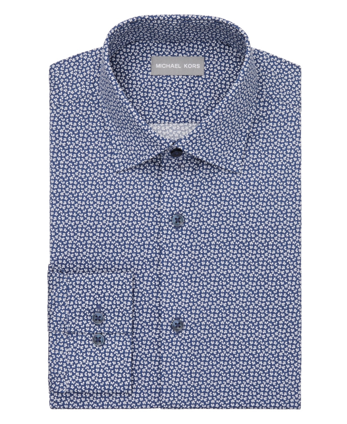 Michael Kors Men Regular Fit Comfort Stretch Check Dress Shirt