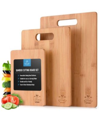 Bamboo Wooden Cutting Boards – Premium 3-Piece Set Cutting Board Set