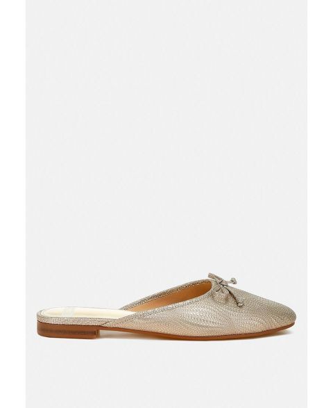 Женские сабо Rag & Co Jaylor Party Bow Slip-On Mules, цвет: Золотой