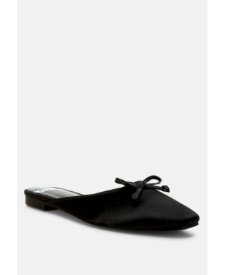 Taylena Satin Bow Detail Mules