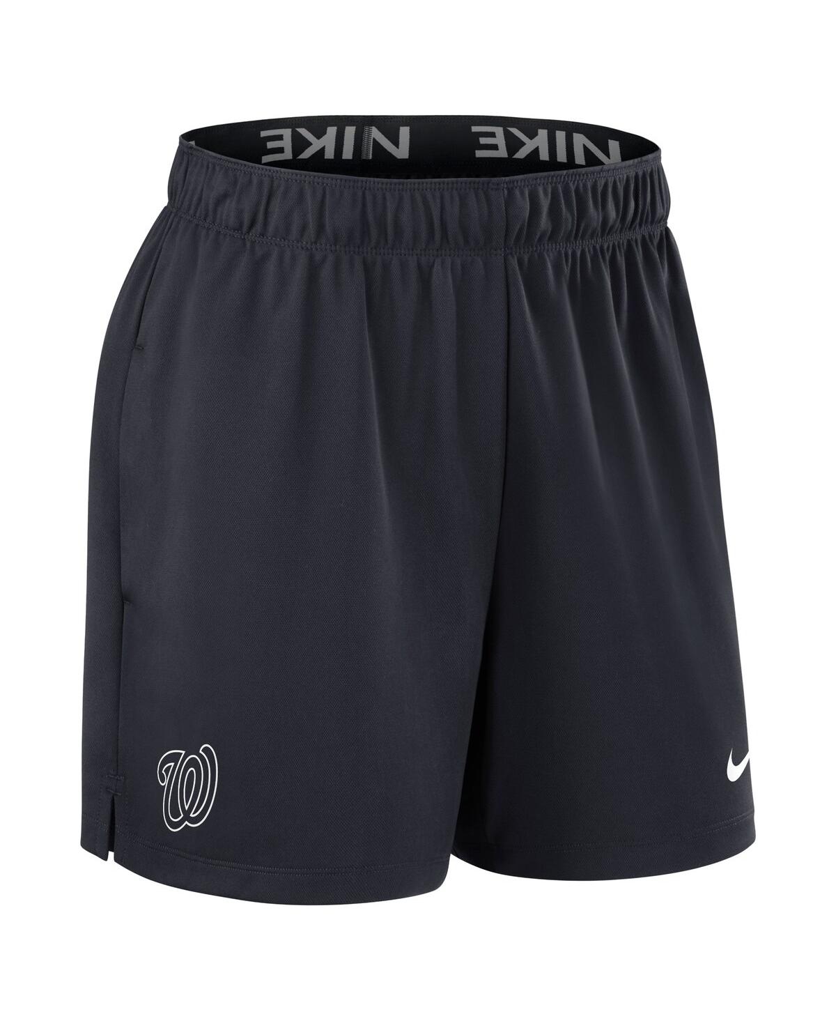 Nike Women'sWashington Nationals Authentic Collection Knit Shorts - Navy