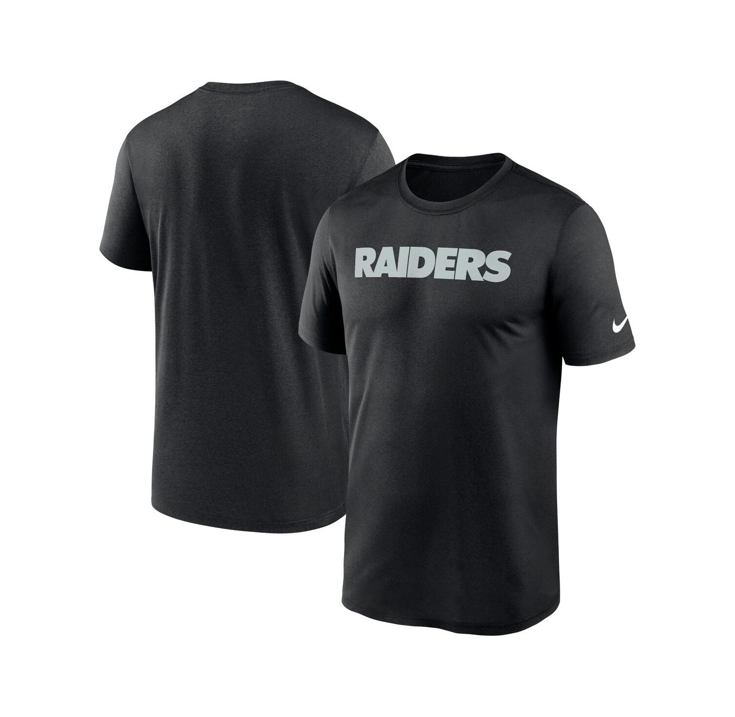 Men's Black Las Vegas Raiders Primetime Legend Wordmark Performance T-Shirt