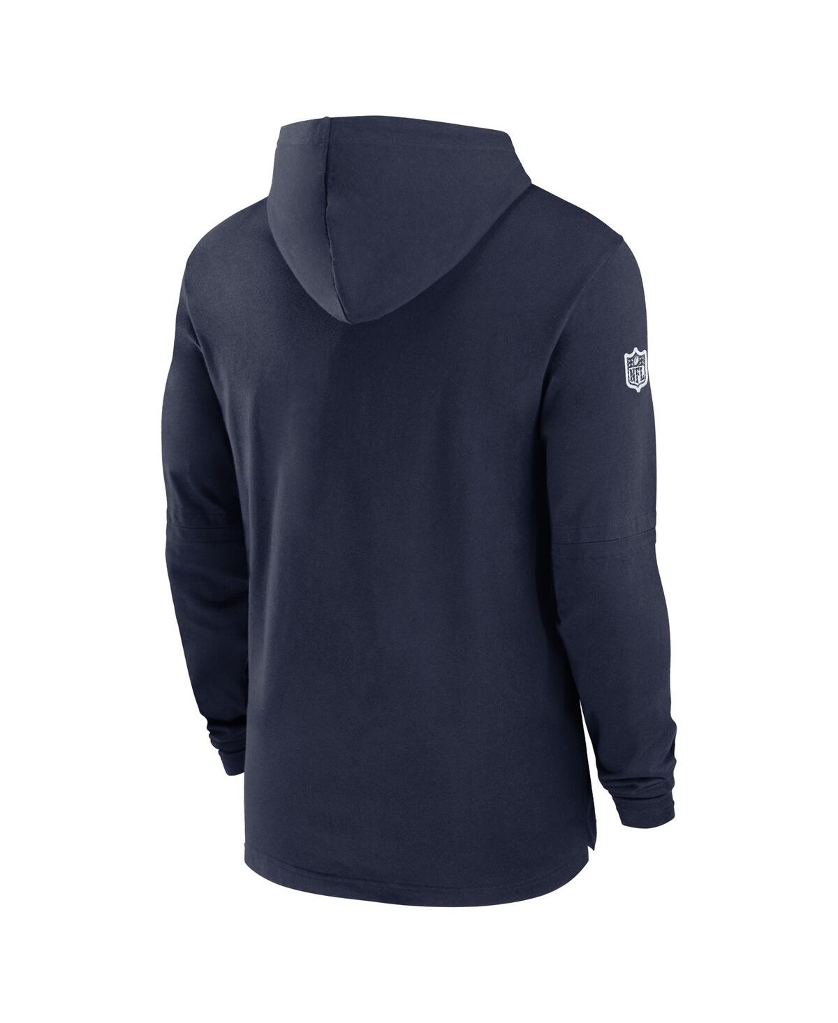 Nike Men's Navy Dallas Cowboys 2024/25 Sideline Performance Long Sleeve Hoodie T-shirt In Navy