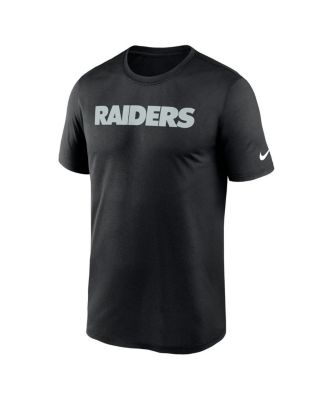Men's Black Las Vegas Raiders Primetime Legend Wordmark Performance T-Shirt