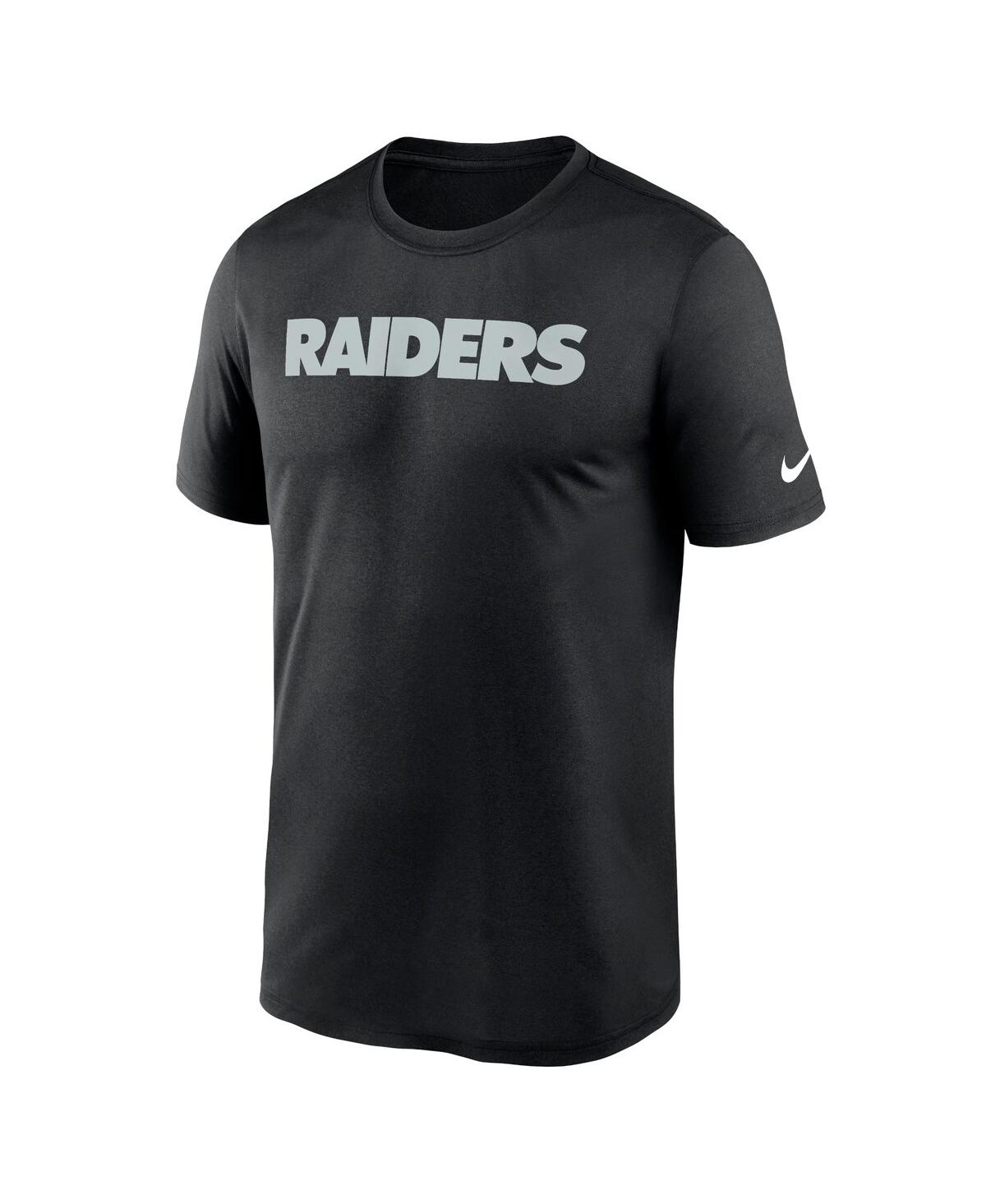 Nike Men'sLas Vegas Raiders Primetime Legend Wordmark Performance T-Shirt - Black