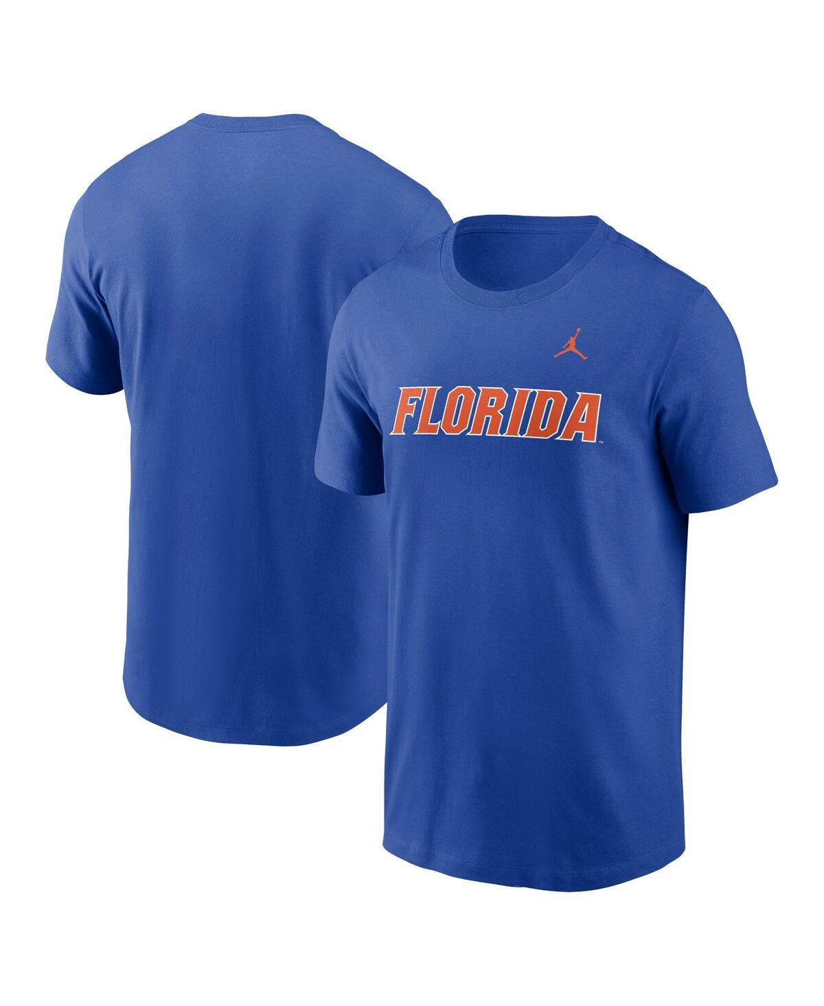 Jordan Men's Royal Florida Gators Primetime Wordmark T-shirt In Royal