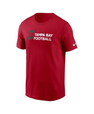 Men's Red Tampa Bay Buccaneers Outline T-Shirt