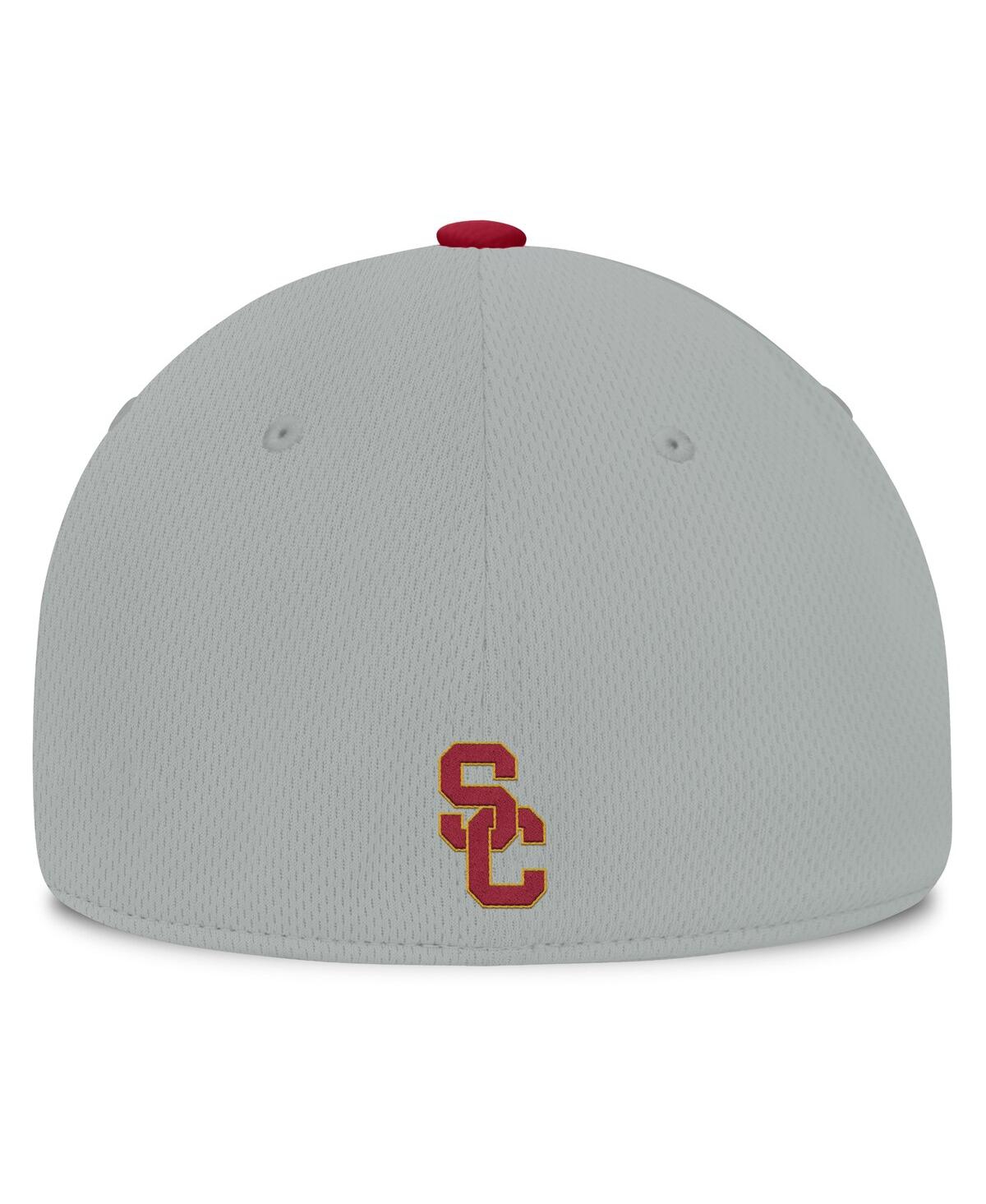 Top Of The World Men's Gray/cardinal Usc Trojans Mick Flex Hat In Gray,cardinal