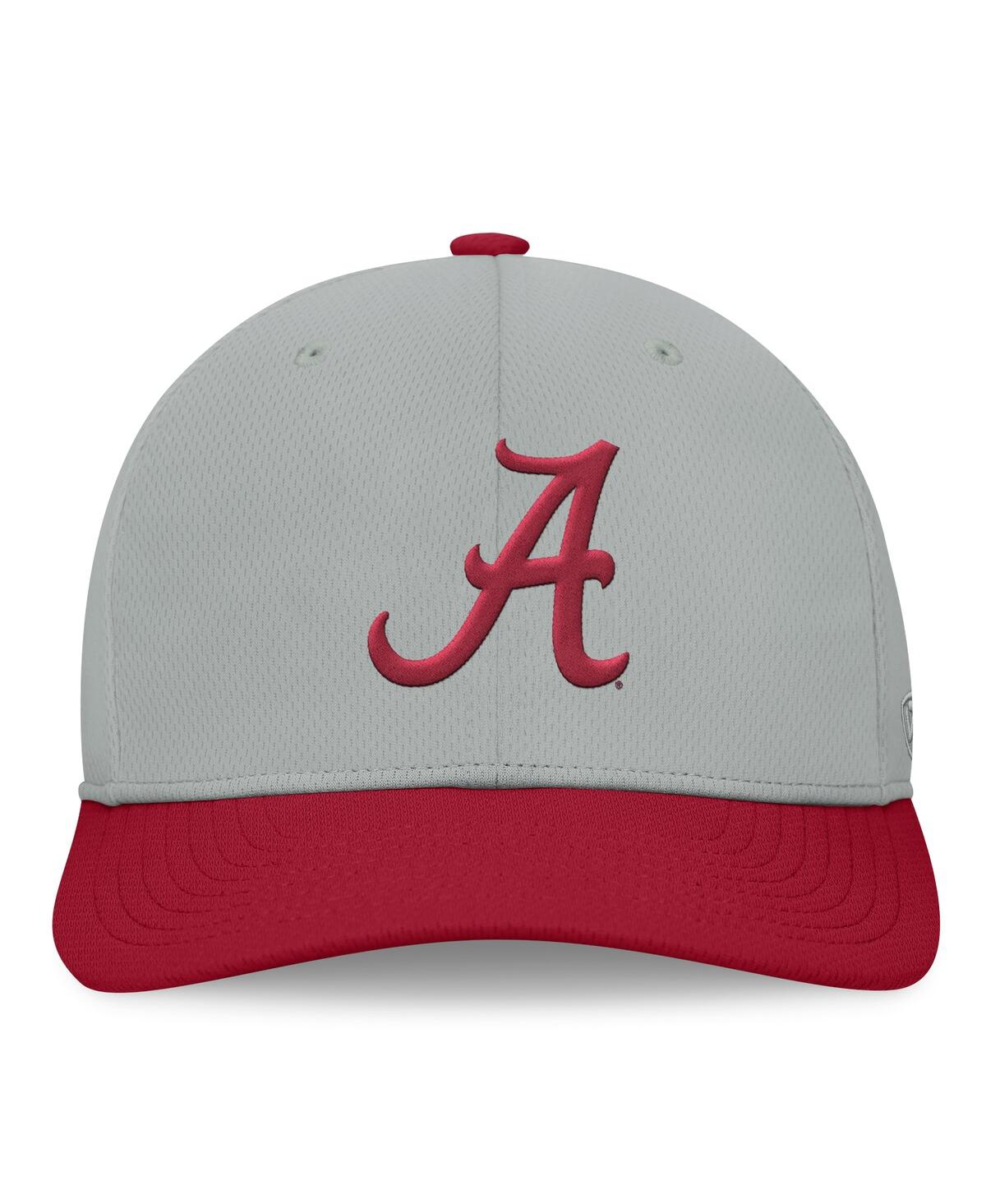 Top Of The World Men's Gray/cardinal Alabama Crimson Tide Mick Flex Hat In Gray,cardinal