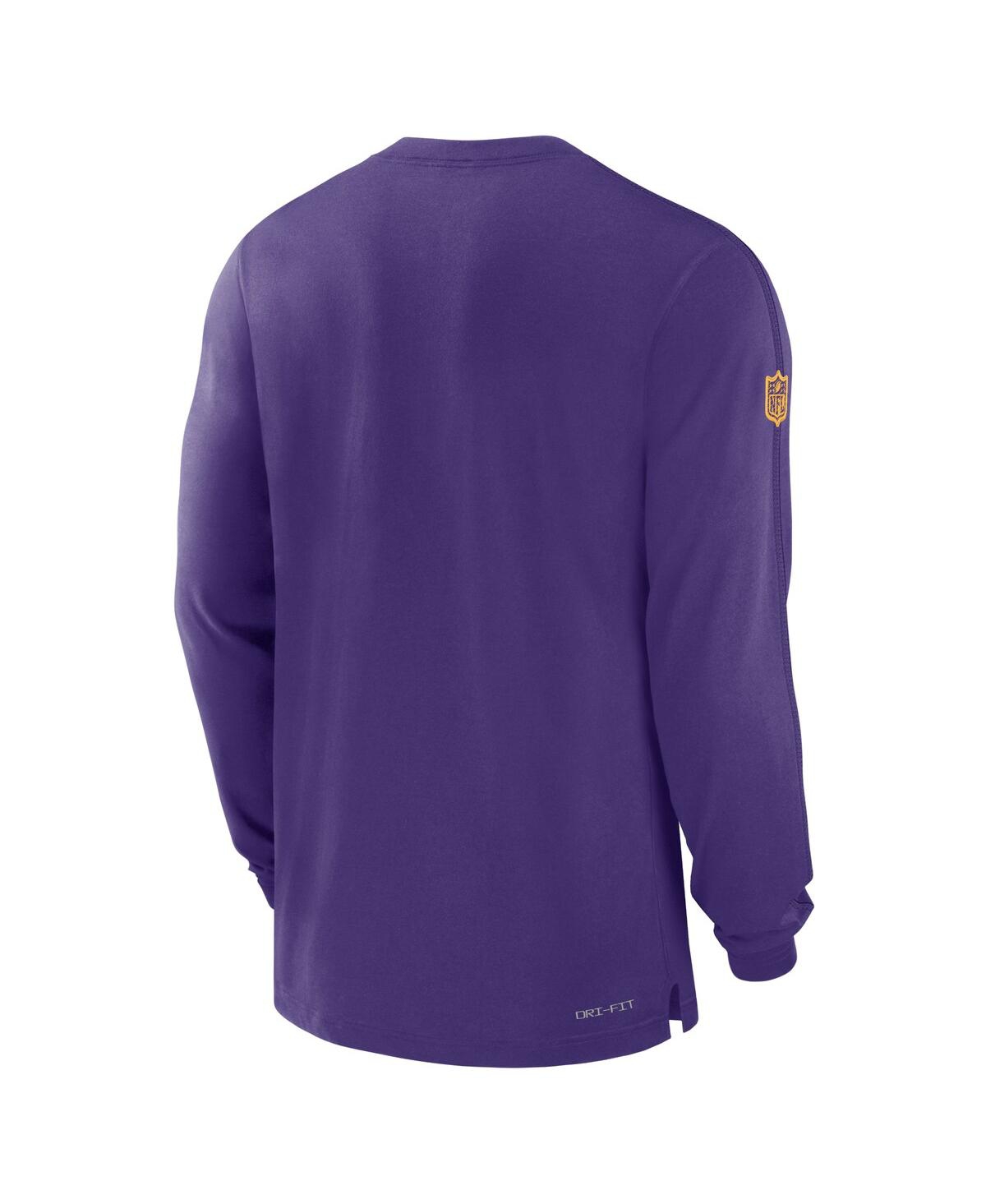 Nike Men'sMinnesota Vikings Sideline Player Performance Long Sleeve T-Shirt - Purple