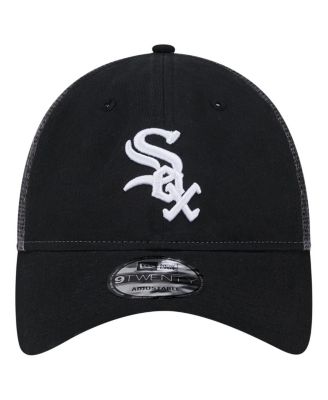Men's Black Chicago White Sox Team Slick Trucker 9TWENTY Adjustable Hat