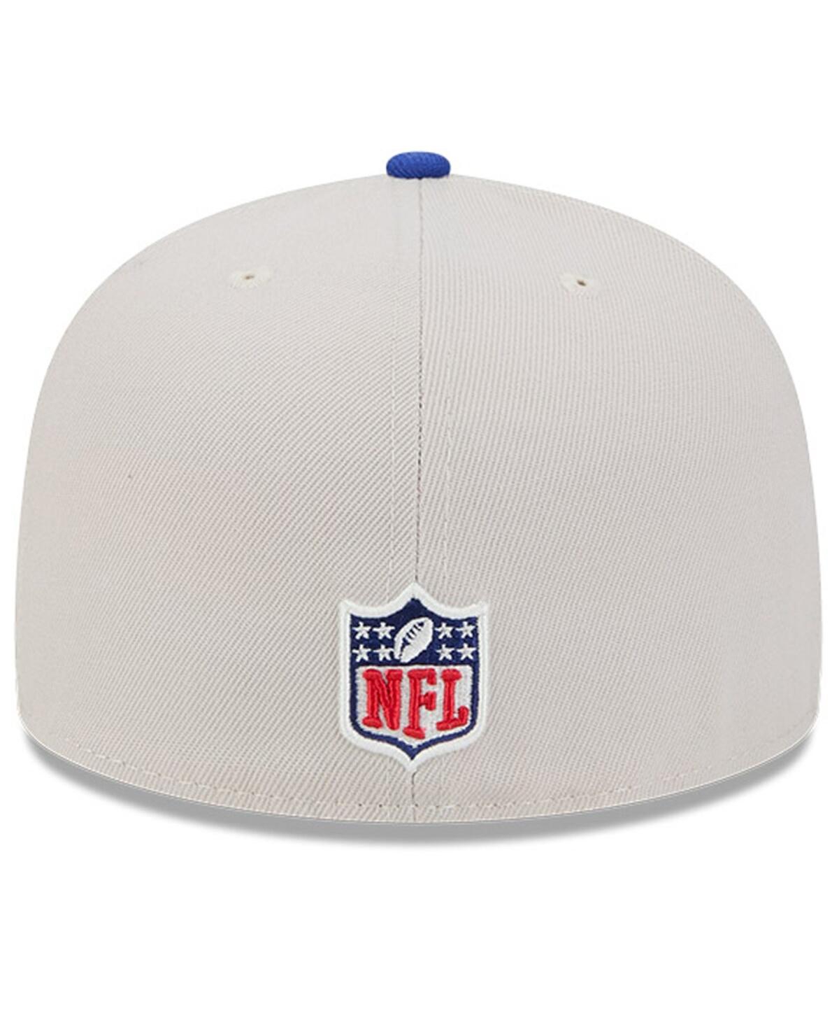 New Era Men's Stone/royal New England Patriots 2024 Sideline Historic 59fifty Fitted Hat In Stone,royal