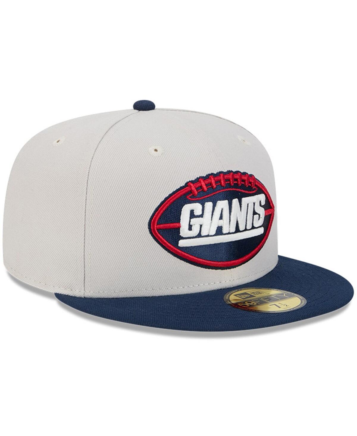 New Era Men'sNavy New York Giants 2024 Sideline Historic 59FIFTY Fitted Hat - Stone, Navy