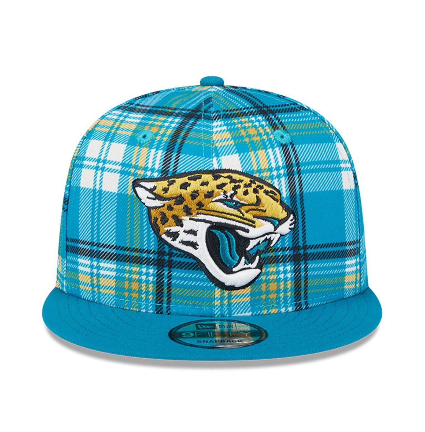 Мужская кепка New Era Teal Jacksonville Jaguars 2024 Sideline Statement 9FIFTY Snapback Hat — фото 3
