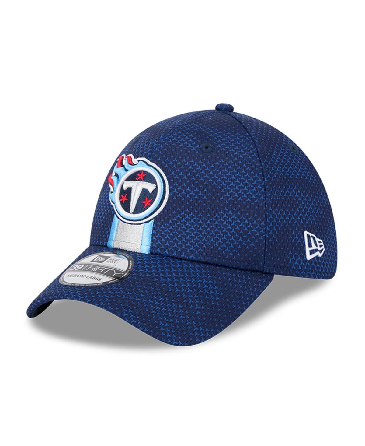 Shop New Era Men's Navy Tennessee Titans 2024 Sideline 39thirty Flex Hat