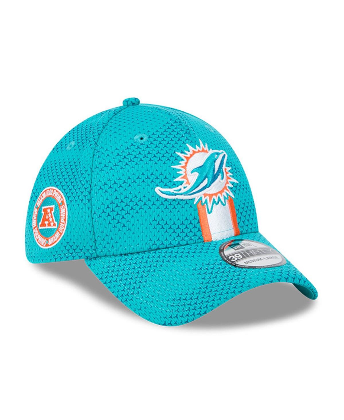 New Era Men'sMiami Dolphins 2024 Sideline 39THIRTY Flex Hat - Aqua