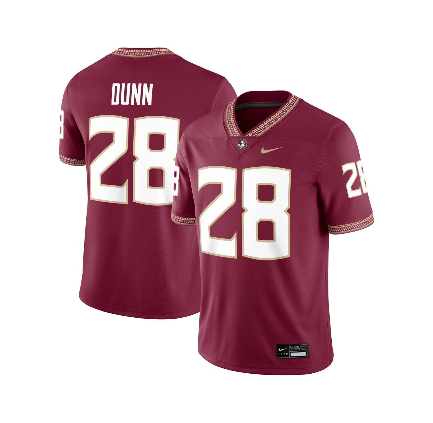Men's Warrick Dunn Garnet Florida State Seminoles Alumni Game Jersey