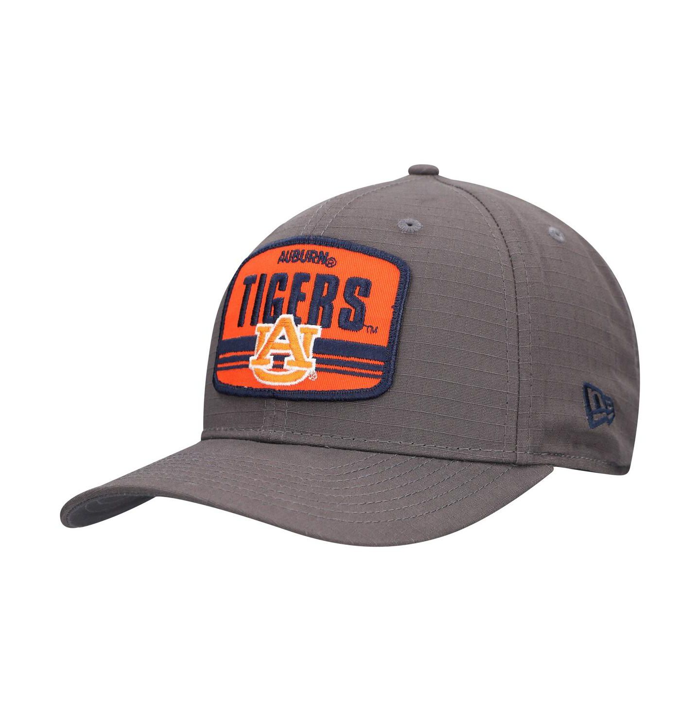 Мужская кепка New Era Charcoal Auburn Tigers Team Elevated 9SEVENTY Adjustable Hat — фото 1