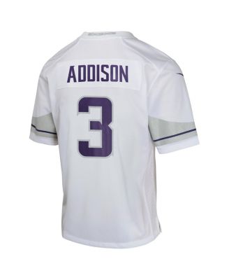 Big Boys and Girls Jordan Addison White Minnesota Vikings Alternate Game Jersey