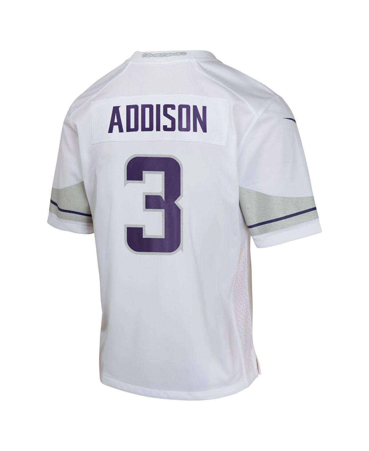 Nike Big Boys and Girls Jordan AddisonMinnesota Vikings Alternate Game Jersey - White