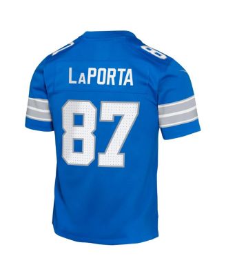 Big Boys and Girls Sam LaPorta Blue Detroit Lions Team Player Game Jersey