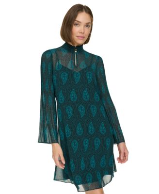 Tommy Hilfiger Tommy Hilifiger Women's Ruffled Keyhole-Neck Dress