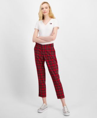 Tommy Hilfiger - Women's Hampton Tartan Plaid Trousers