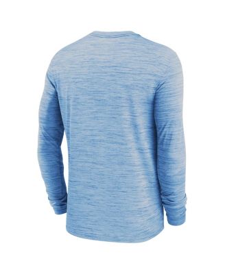 Men's Carolina Blue North Carolina Tar Heels 2024 Sideline Velocity Performance Long Sleeve T-Shirt