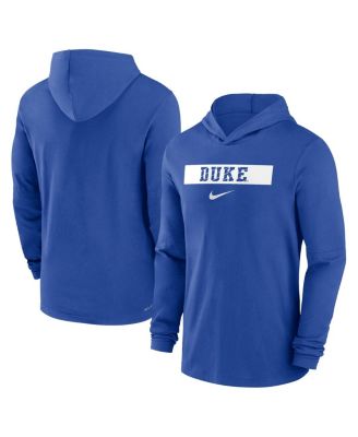 Men's Duke Devils Sideline Hoodie Performance Long Sleeve T-Shirt