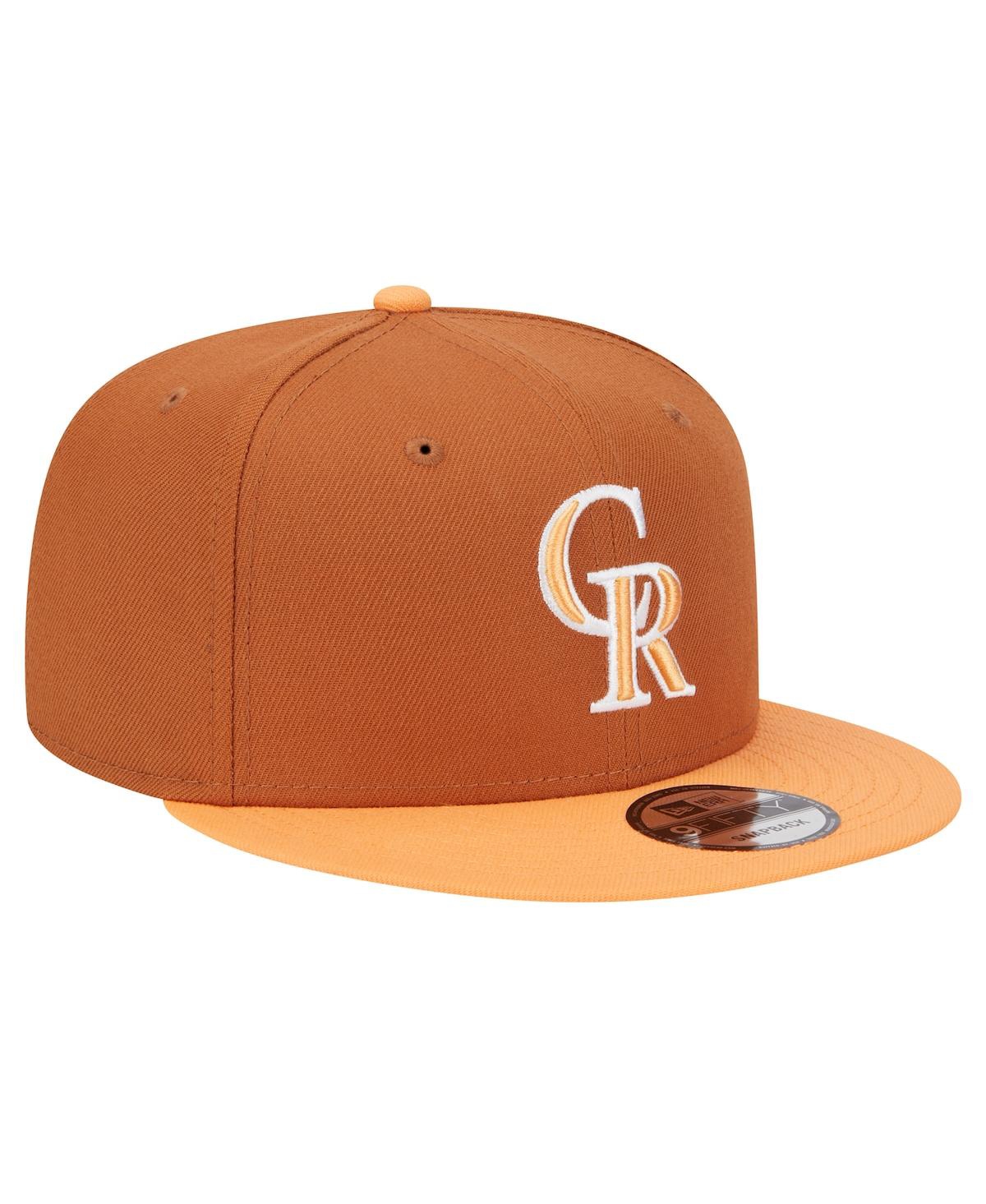 New Era Men's Brown Colorado Rockies Spring Color Two-tone 9fifty Snapback Hat In Brown
