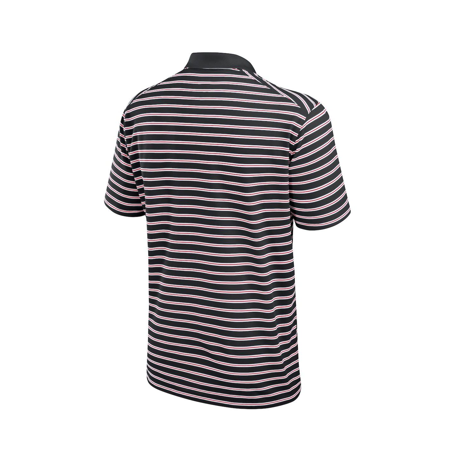 Мужское поло Nike Georgia Bulldogs Primetime Victory Striped Performance Polo, цвет: Чёрный / Белый — фото 2