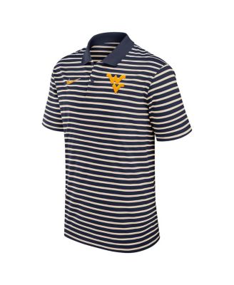 Men's West Virginia Mountaineers Primetime Victory Striped Performance Polo