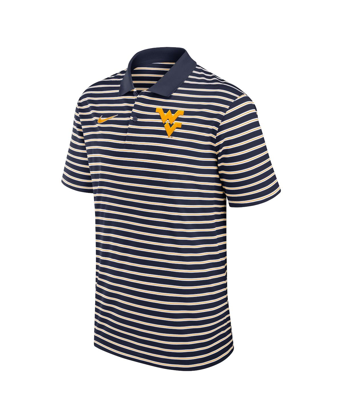 Nike Men's West Virginia Mountaineers Primetime Victory Striped Performance Polo - White