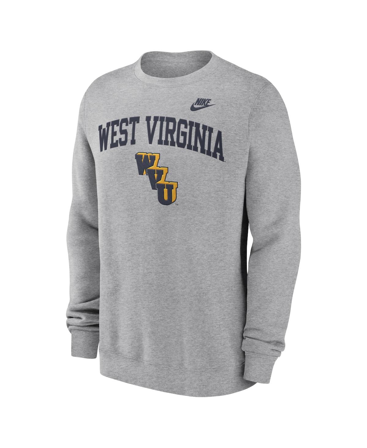 Nike Men's West Virginia Mountaineers Legacy Classic Tackle Twill EmbroideredArch Over Logo Pullover Sweatshirt