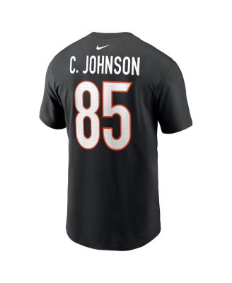 Men's Chad Johnson Black Cincinnati Bengals Retired Player Name Number T-Shirt