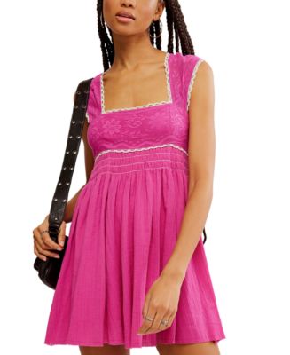 Free People Women's Heartland Cotton Babydoll Mini Dress - Macy's