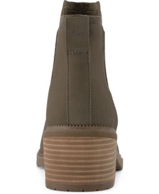 Women's Hailey Block Heel Nubuck Leather Booties