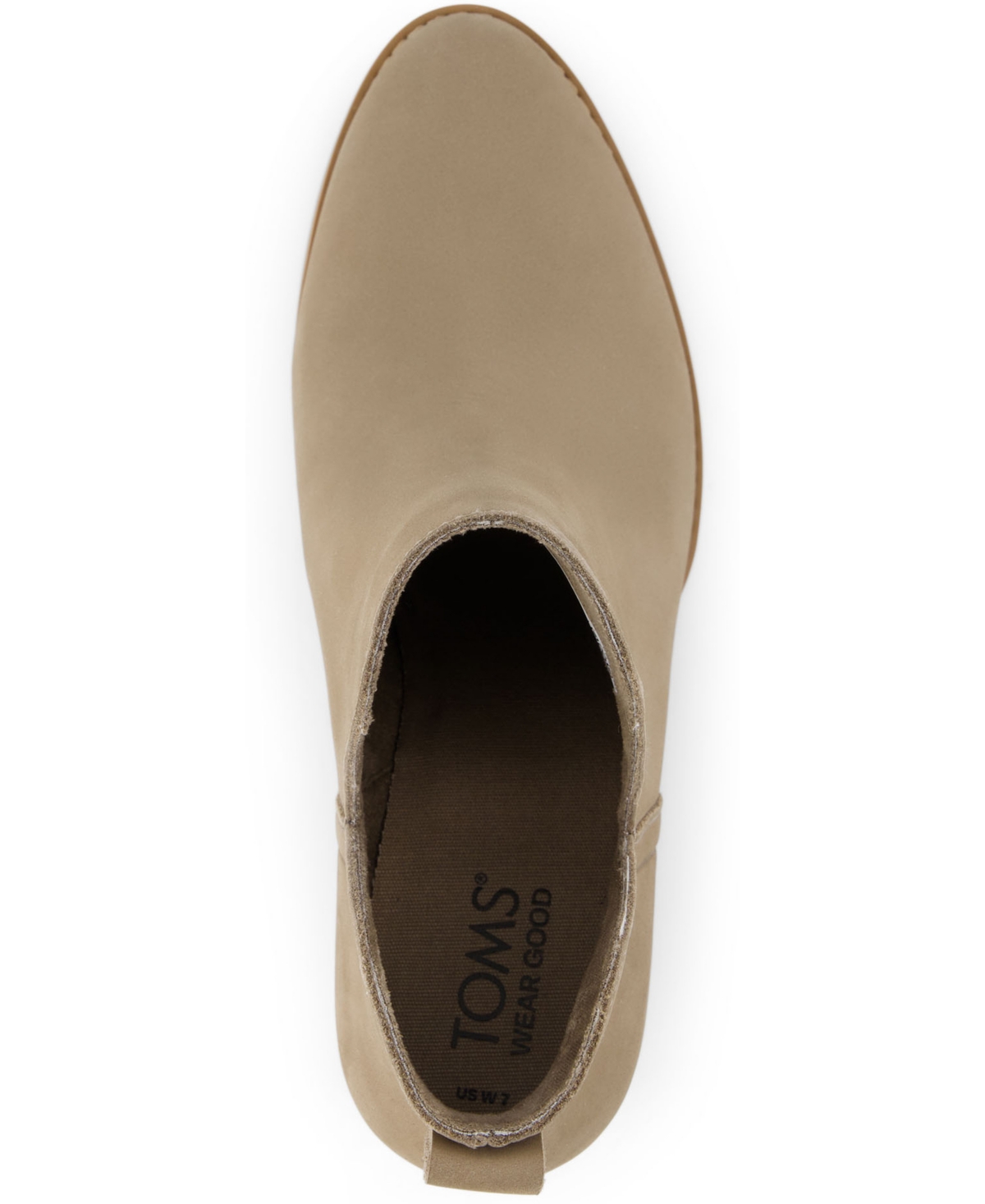 Shop Toms Women's Eliza Cutout Wedge Booties In Dune Leather